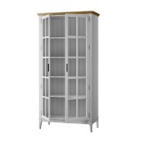 Шкаф для посуды Квадро-С 200-195 Белый лак + антик №24 картинка 5 Шкаф для посуды Квадро-С 200-195 Белый лак + антик №24 картинка 5