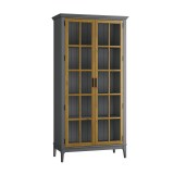 Шкаф для посуды Квадро-С 200-195 Серый №7042 + антик №24 картинка 1