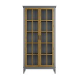 Шкаф для посуды Квадро-С 200-195 Серый №7042 + антик №24 картинка 2 Шкаф для посуды Квадро-С 200-195 Серый №7042 + антик №24 картинка 2