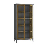 Шкаф для посуды Квадро-С 200-195 Серый №7042 + антик №24 картинка 4 Шкаф для посуды Квадро-С 200-195 Серый №7042 + антик №24 картинка 4