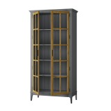 Шкаф для посуды Квадро-С 200-195 Серый №7042 + антик №24 картинка 5 Шкаф для посуды Квадро-С 200-195 Серый №7042 + антик №24 картинка 5