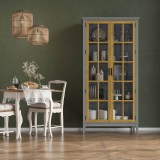 Шкаф для посуды Квадро-С 200-195 Серый №7042 + антик №24 картинка 6 Шкаф для посуды Квадро-С 200-195 Серый №7042 + антик №24 картинка 6