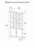 Шкаф для посуды Квадро-С 22-185 размеры Шкаф для посуды Квадро-С 22-185 размеры