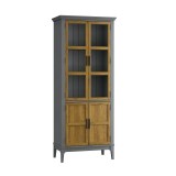 Шкаф для посуды Квадро-С 22GT-185 серый №7042 + антик №24  картинка 1