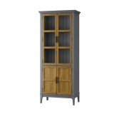 Шкаф для посуды Квадро-С 22GT-185 серый №7042 + антик №24 картинка 3 Шкаф для посуды Квадро-С 22GT-185 серый №7042 + антик №24 картинка 3