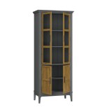 Шкаф для посуды Квадро-С 22GT-185 серый №7042 + антик №24 картинка 4 Шкаф для посуды Квадро-С 22GT-185 серый №7042 + антик №24 картинка 4