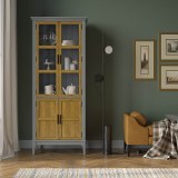 Шкаф для посуды Квадро-С 22GT-185 серый №7042 + антик №24 картинка 1 Шкаф для посуды Квадро-С 22GT-185 серый №7042 + антик №24 картинка 1