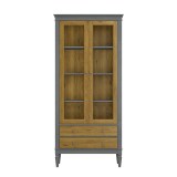 Шкаф для посуды Ольса-С 202 серый №7042 + антик №24 - картинка 2