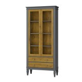 Шкаф для посуды Ольса-С 202 серый №7042 + антик №24 - картинка 3