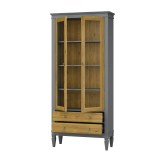 Шкаф для посуды Ольса-С 202 серый №7042 + антик №24 - картинка 4