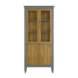 Шкаф для посуды Ольса-С 220 серый №7042 + антик №24 - картинка 2