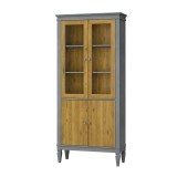 Шкаф для посуды Ольса-С 220 серый №7042 + антик №24 - картинка 3