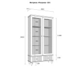 Шкаф для посуды Рандеву-21 размеры Шкаф для посуды Рандеву-21 размеры