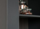 Шкаф Форест для посуды узкий серый 7012/бейц-масло картинка 5 Шкаф Форест для посуды узкий серый 7012/бейц-масло картинка 5