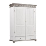 Шкаф Хельсинки-2-GT-М-N Белый воск+серый - картинка 1