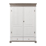 Шкаф Хельсинки-2-GT-М-N Белый воск+серый - картинка 2