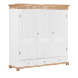 Шкаф Хельсинки-3 GT М Белый воск +антик - картинка 1