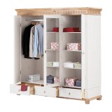 Шкаф Хельсинки 3 SP Белый воск +антик  - картинка 4