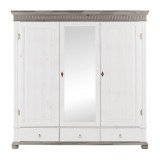 Шкаф Хельсинки 3 SP Белый воск+серый  - картинка 2