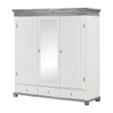 Шкаф Хельсинки 3 SP Белый воск+серый  - картинка 3