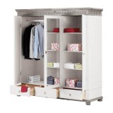 Шкаф Хельсинки 3 SP Белый воск+серый  - картинка 4