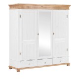 Шкаф Хельсинки 3-SP-GT Белый воск +антик - картинка 1