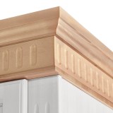 Шкаф Хельсинки 3-SP-GT- М Белый воск +антик  - картинка 5