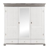 Шкаф Хельсинки 3-SP-GT- М Белый воск+серый - картинка 2 Шкаф Хельсинки 3-SP-GT- М Белый воск+серый - картинка 2