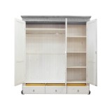 Шкаф Хельсинки 3-SP-GT- М Белый воск+серый - картинка 3 Шкаф Хельсинки 3-SP-GT- М Белый воск+серый - картинка 3