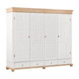 Шкаф Хельсинки 4- GT-М Белый воск +антик  - картинка 1