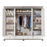 Шкаф Хельсинки 4-SP- GT-М Белый воск+серый - картинка 3 Шкаф Хельсинки 4-SP- GT-М Белый воск+серый - картинка 3