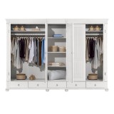 Шкаф Хельсинки-5-GT-M (N) Белый воск картинка 4