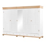 Шкаф Хельсинки-5-SP-GT-M (N) Белый воск +антик картинка 3