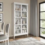 Шкаф книжный Квадро-С 220 белый лак  массив сосны картинка 6