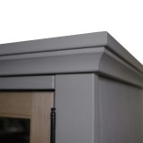 Шкаф книжный Квадро-С 220 серый 7042 - антик 24  массив сосны картинка 5