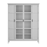 Шкаф книжный Квадро-С 422Ф белый лак массив сосны картинка 2 Шкаф книжный Квадро-С 422Ф белый лак массив сосны картинка 2