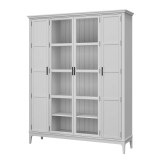 Шкаф книжный Квадро-С 422Ф белый лак массив сосны картинка 3 Шкаф книжный Квадро-С 422Ф белый лак массив сосны картинка 3