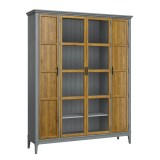 Шкаф книжный Квадро-С 422Ф серый 7042  массив сосны картинка 1