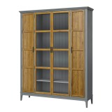 Шкаф книжный Квадро-С 422Ф серый 7042 массив сосны картинка 3 Шкаф книжный Квадро-С 422Ф серый 7042 массив сосны картинка 3