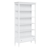 Шкаф книжный Ольса-201 Белый лак - картинка 1