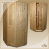 Шкаф Оскар угловой 880 из сосны для дачи