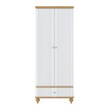 Шкаф Рандеву 21 (белый лак/антик-24) картинка 2 Шкаф Рандеву 21 (белый лак/антик-24) картинка 2