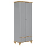 Шкаф Рандеву 21 (серый 7042/антик-24) картинка 1