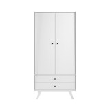 Шкаф Винтаж 2 двери 2 ящика белый лак картинка 3 Шкаф Винтаж 2 двери 2 ящика белый лак картинка 3