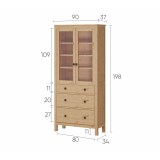 Шкаф-витрина 3 ящ ХЕМНЭС (Россия) светло коричневый 3 Шкаф-витрина 3 ящ ХЕМНЭС (Россия) светло коричневый 3