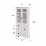 Шкаф-витрина 3 ящика ХЕМНЭС (Россия) оригинал белый 3 Шкаф-витрина 3 ящика ХЕМНЭС (Россия) оригинал белый 3