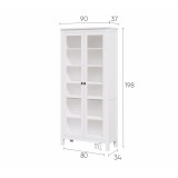 Шкаф-витрина Хемнэс ориг. двери стекло белый рис. 4 Шкаф-витрина Хемнэс ориг. двери стекло белый рис. 4