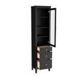 Шкаф - витрина Кантри-13 ХЕМНЭС черный картинка 2 Шкаф - витрина Кантри-13 ХЕМНЭС черный картинка 2