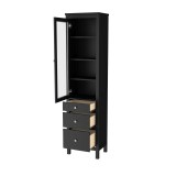 Шкаф - витрина Кантри-13 ХЕМНЭС черный картинка 3 Шкаф - витрина Кантри-13 ХЕМНЭС черный картинка 3