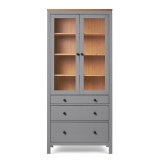 Шкаф - витрина КЫМОР ХЕМНЭС 3 ящика оригинал серый / светло коричневый   картинка 3